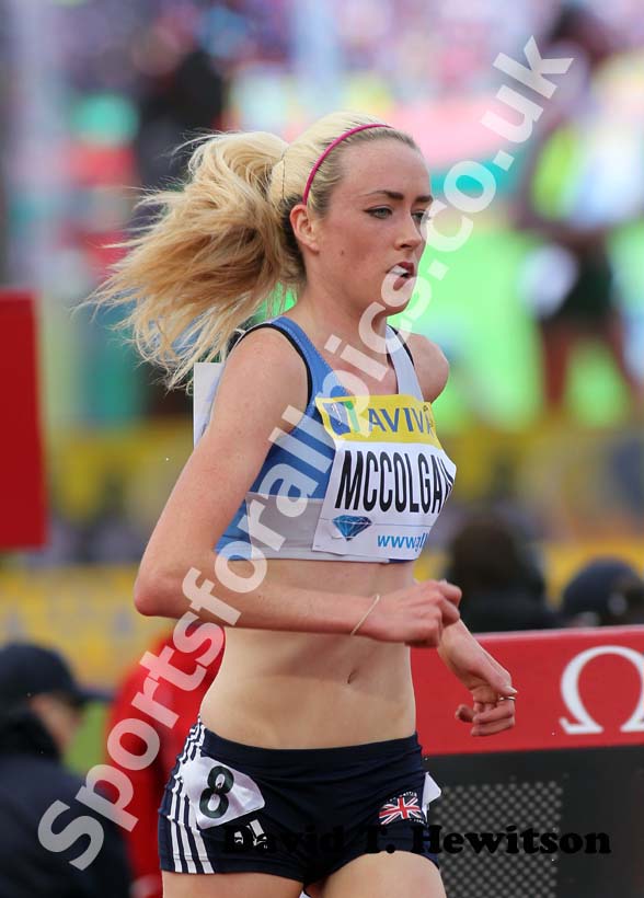 Eilish McColgan taking part in the 5000 metres at the Samsung Diamond League, Crystal Palace, London.
